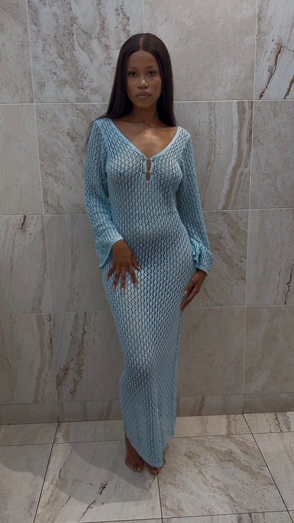 Ocean Mist Crotchet Dress