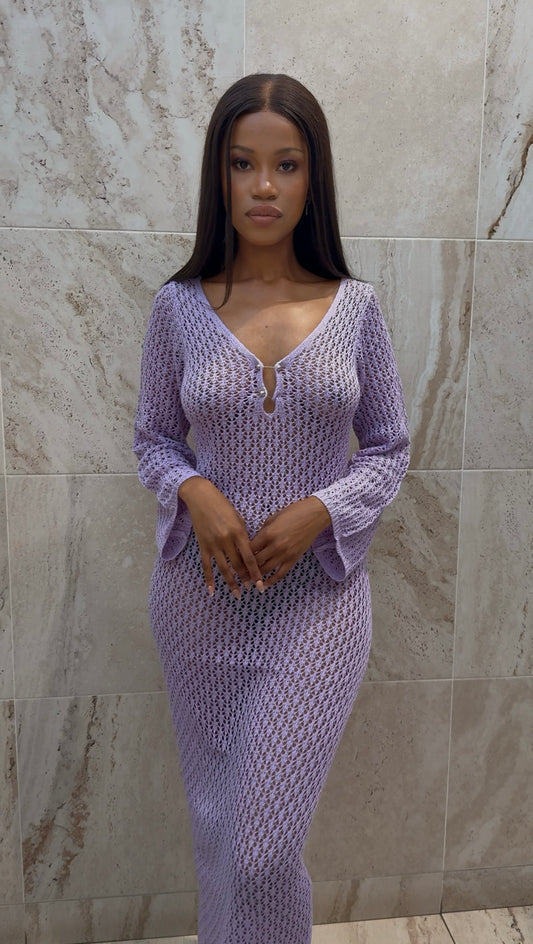 Ocean Mist Crotchet Dress